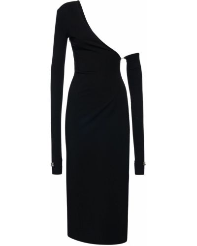 Midi šaty na zip jersey Dolce & Gabbana - černá