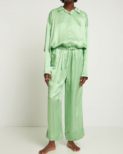 Сатенена пижама Sleeper зелено