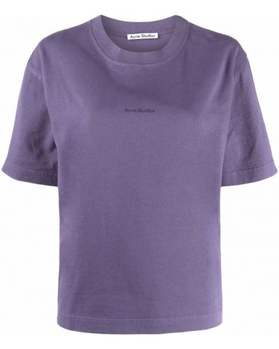 Camiseta con estampado Acne Studios violeta