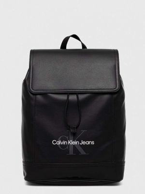 Batoh s potiskem Calvin Klein Jeans černý