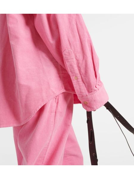 Cord top aus baumwoll Acne Studios pink