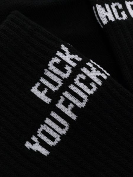 Socken mit stickerei R13 schwarz