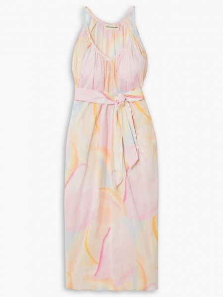 Платье миди с принтом Mara Hoffman розовое