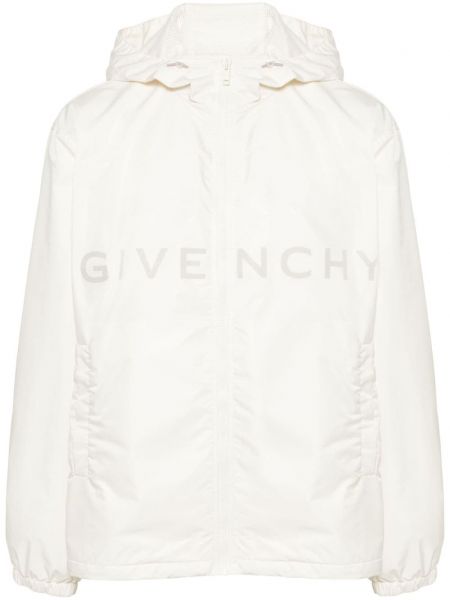 Duga jakna s printom Givenchy bijela