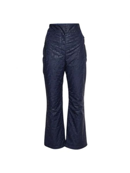 Spodnie z tkaniny retro Fendi Vintage niebieskie