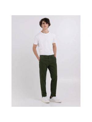 Pantalones chinos slim fit Replay verde