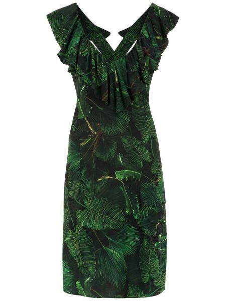 Платье с принтом Isolda, зеленое