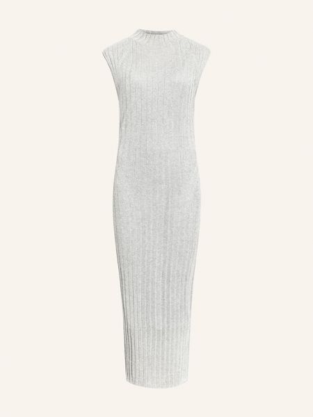 Pletené pletené pouzdrové šaty Allsaints stříbrné