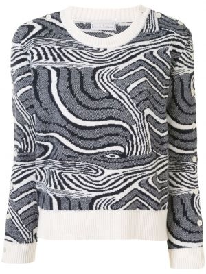 Вълнен пуловер с принт зебра Pierre-louis Mascia