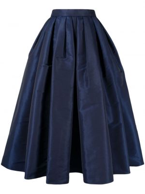 Plisované midi sukně s vysokým pasem Alexander Mcqueen modré