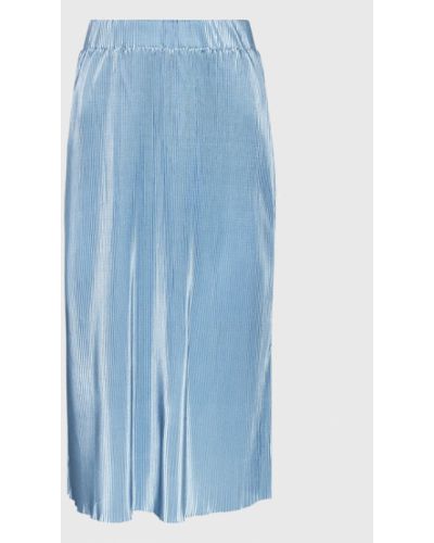 Plisovaná priliehavá midi sukňa Glamorous modrá