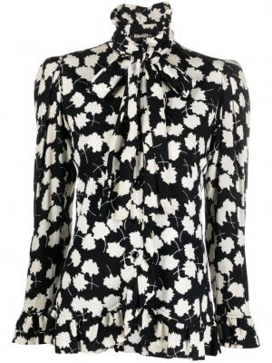 Bluză cu funde cu model floral Saint Laurent Pre-owned