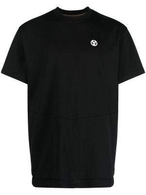 Βαμβακερή μπλούζα με σχέδιο Acronym μαύρο