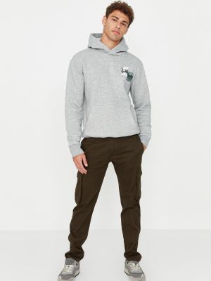 Spodnie rurki Trendyol - Khaki