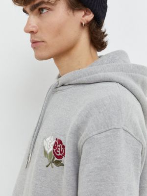 Pamučna hoodie s kapuljačom Les Deux siva