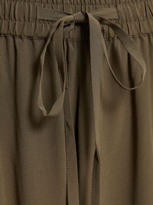 Hedvábné kalhoty Matteau zelené