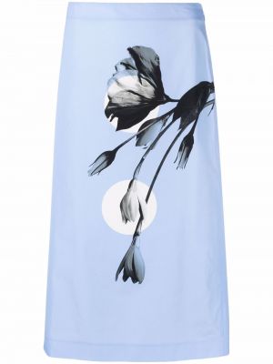 Midi sukně Prada, modrá