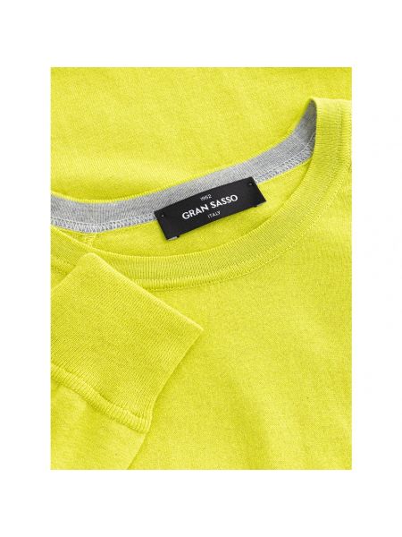 Jersey de cachemir de algodón de tela jersey Gran Sasso verde