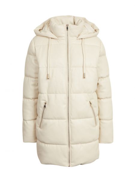 Palton de iarna din piele matlasate din piele ecologică Orsay bej