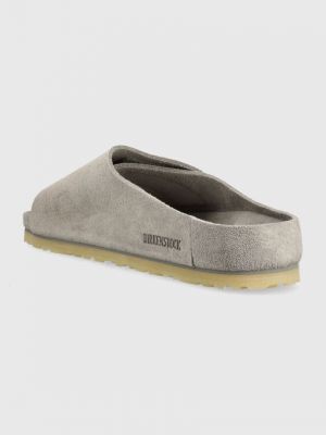 Semišové pantofle Birkenstock šedé