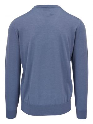 Jedwabny sweter z kaszmiru Brioni niebieski