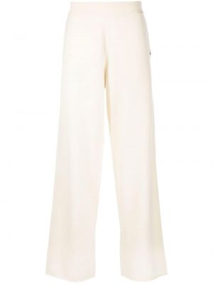 Pantaloni di cachemire a righe Extreme Cashmere bianco