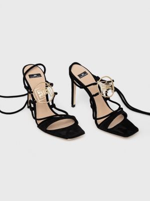 Замшеві туфлі Elisabetta Franchi, чорні
