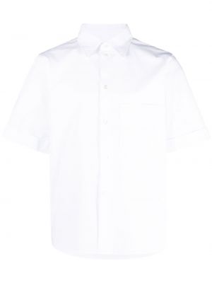 Chemise en coton avec manches courtes Róhe blanc