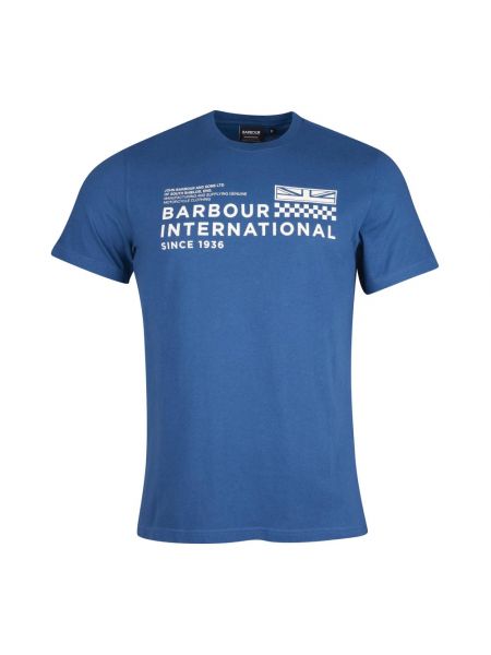 T-shirt aus baumwoll Barbour blau