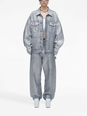 Veste en jean à imprimé Marc Jacobs gris