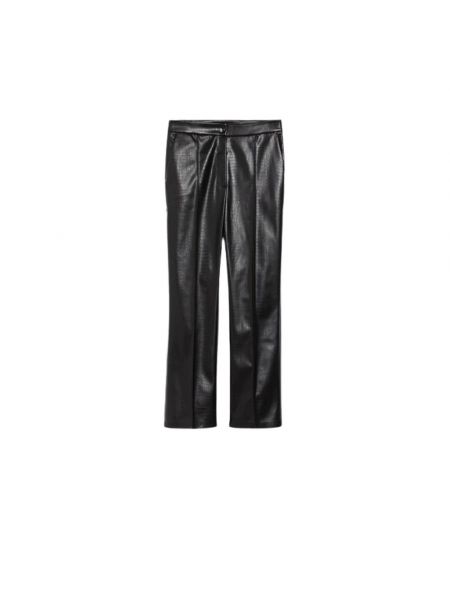 Spodnie skórzane Max Mara czarne