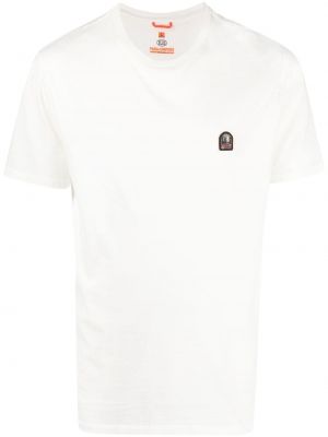 Памучна тениска бродирана Parajumpers бяло