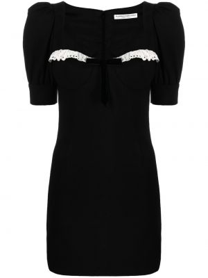 Mini obleka s čipko Alessandra Rich črna