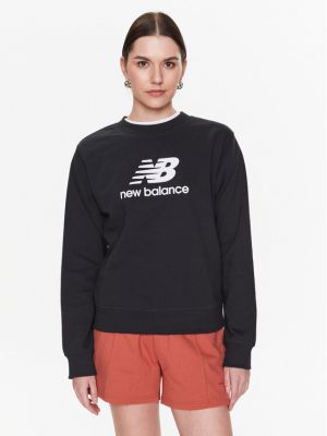 Laza szabású pulóver New Balance fekete