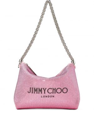 Krištáľová kabelka Jimmy Choo ružová