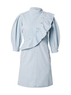 Džinsa auduma kleita Custommade zils