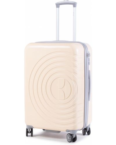 Közepes kemény bőrönd ELLE - Debossed Logo EL39HA.60.12 Pink