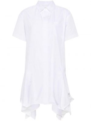 Βαμβακερό πουκάμισο με βολάν Sacai λευκό