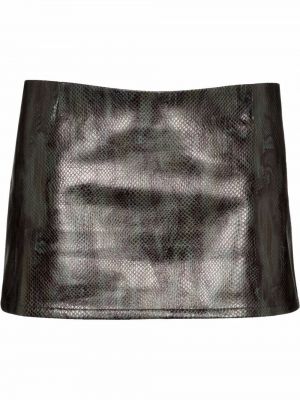 Přiléhavé mini sukně s potiskem Miaou - černá