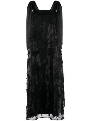 Večernja haljina s cvjetnim printom Aje crna