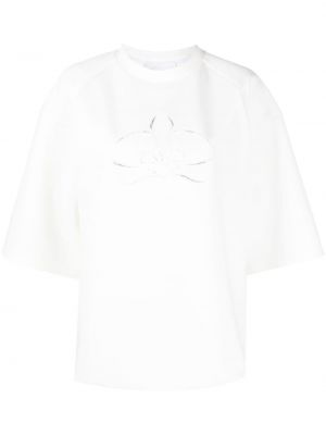 T-shirt brodé à imprimé Genny blanc