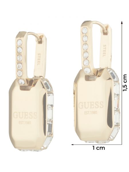 Σκουλαρίκια με διαφανεια Guess χρυσό