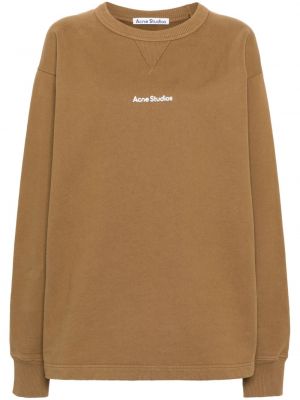 Sweatshirt aus baumwoll mit print Acne Studios braun