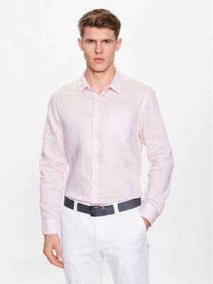 Košulja slim fit Guess ružičasta