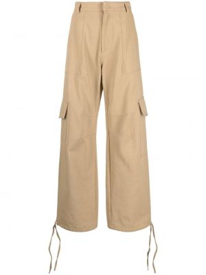 Cargo kalhoty s výšivkou Moschino béžové
