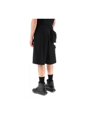Pantalones cortos de algodón oversized con bolsillos Oamc negro