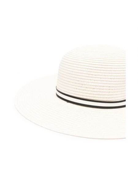 Sombrero con trenzado Borsalino blanco