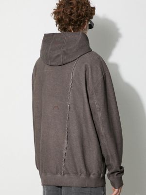 Pamučna hoodie s kapuljačom A-cold-wall* smeđa