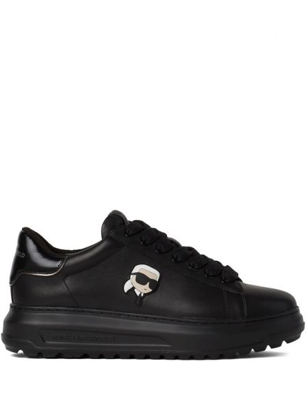 Deri sneaker Karl Lagerfeld siyah