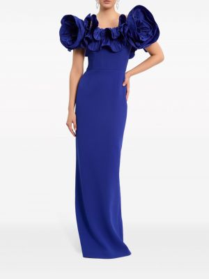 Sukienka wieczorowa w kwiatki Rebecca Vallance niebieska
